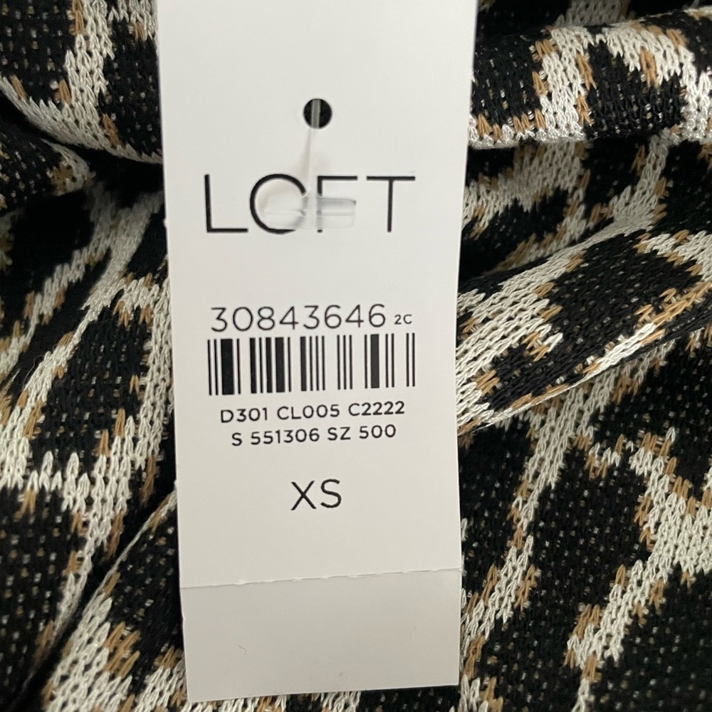 Nwt Loft Cheetah Print Mock Turtleneck Top / Xs /… - image 2